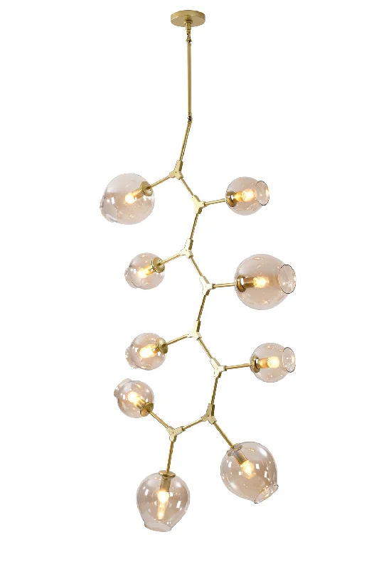 Chandeliers with Colored Glass for a Splash of ColorChandeliers with Colored Glass for a Splash of ColorBethel International MA11 Chandelier Light - Gold