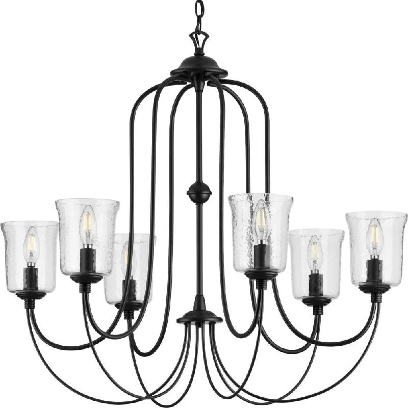 Chandeliers for Low Ceilings to Avoid OvercrowdingChandeliers for Low Ceilings to Avoid OvercrowdingBowman Collection Six-Light Matte Black Clear Chiseled Glass Coastal Chandelier Light Chandeliers for Low Ceilings to Avoid OvercrowdingChandeliers for Low Ceilings to Avoid OvercrowdingBowman Collection Six-Light Matte Black Clear Chiseled Glass Coastal Chandelier Light