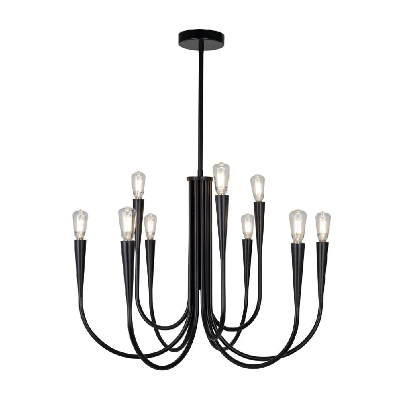 Chandeliers with Murano Glass for a High - End Artistic TouchChandeliers with Murano Glass for a High - End Artistic TouchBronte Collection 9-Light Chandelier Black