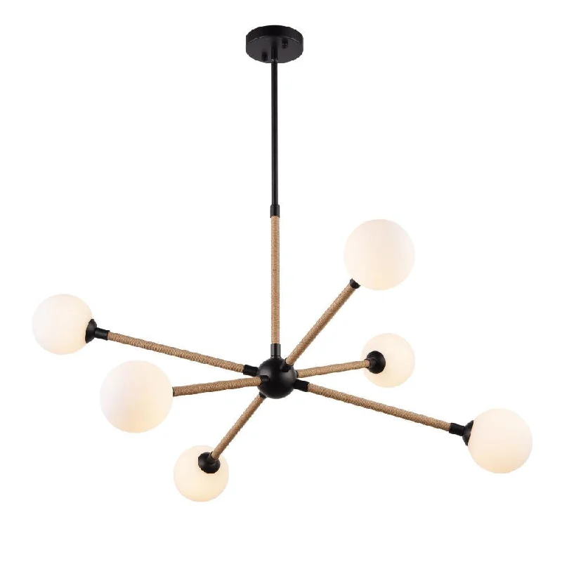 Art Deco Chandeliers for a Retro - Glam LookArt Deco Chandeliers for a Retro - Glam LookCapilano Collection 6-Light Chandelier Black