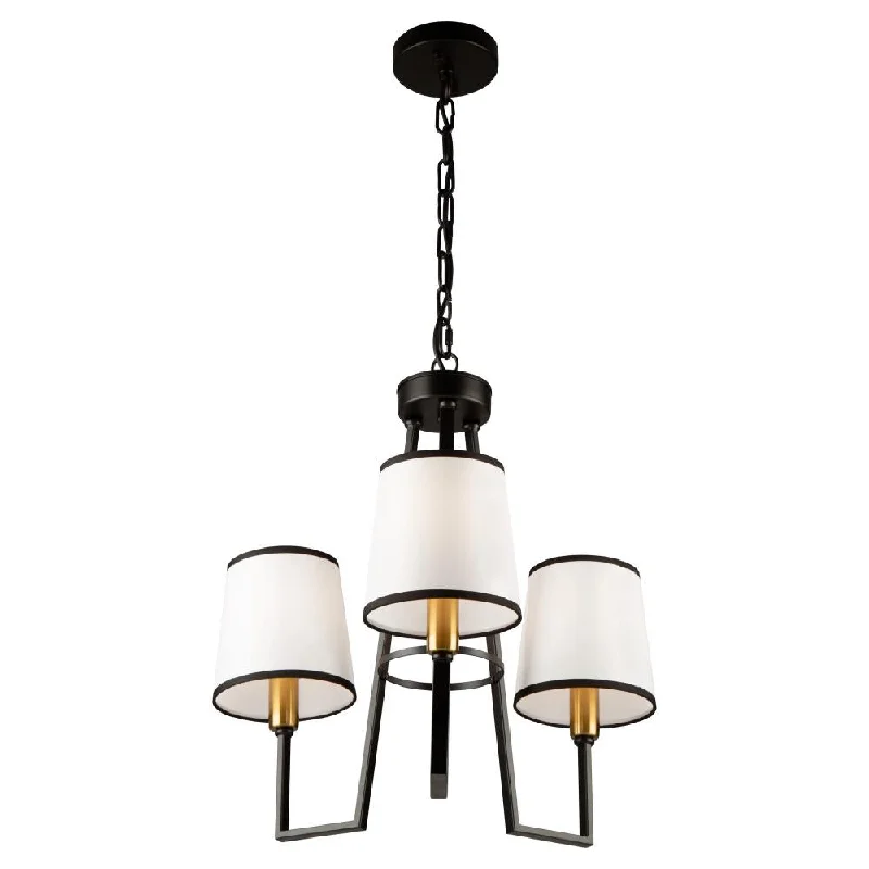 Ceiling - Mounted Chandeliers for Standard CeilingsCeiling - Mounted Chandeliers for Standard CeilingsCoco 3 Light Chandelier Black and Gold