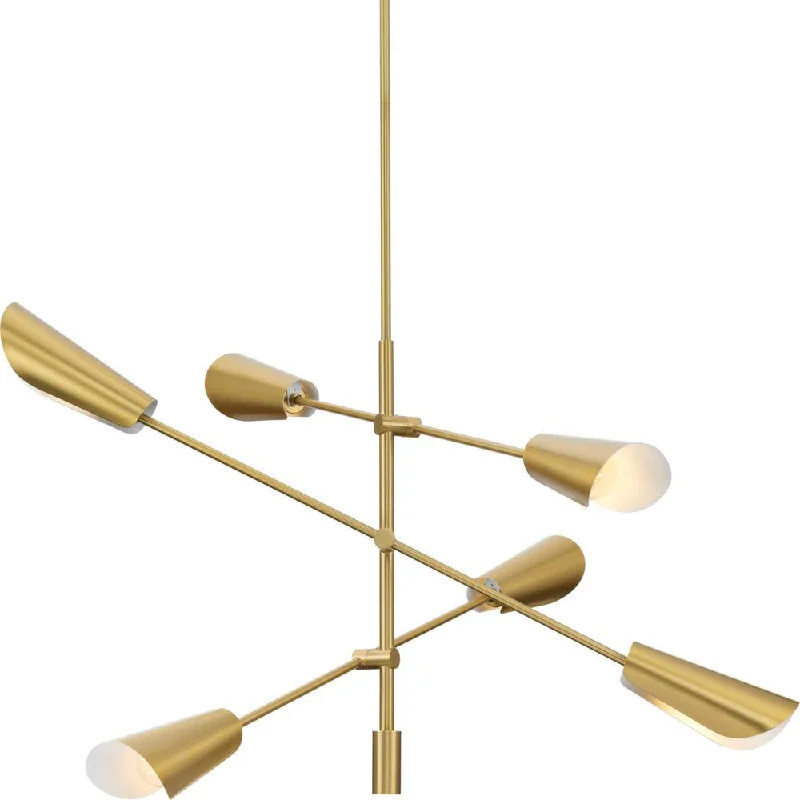 Chandeliers with Clear Crystal for a Sparkling EffectChandeliers with Clear Crystal for a Sparkling EffectCornett Collection Six-Light Brushed Gold Contemporary Chandelier Chandeliers with Clear Crystal for a Sparkling EffectChandeliers with Clear Crystal for a Sparkling EffectCornett Collection Six-Light Brushed Gold Contemporary Chandelier