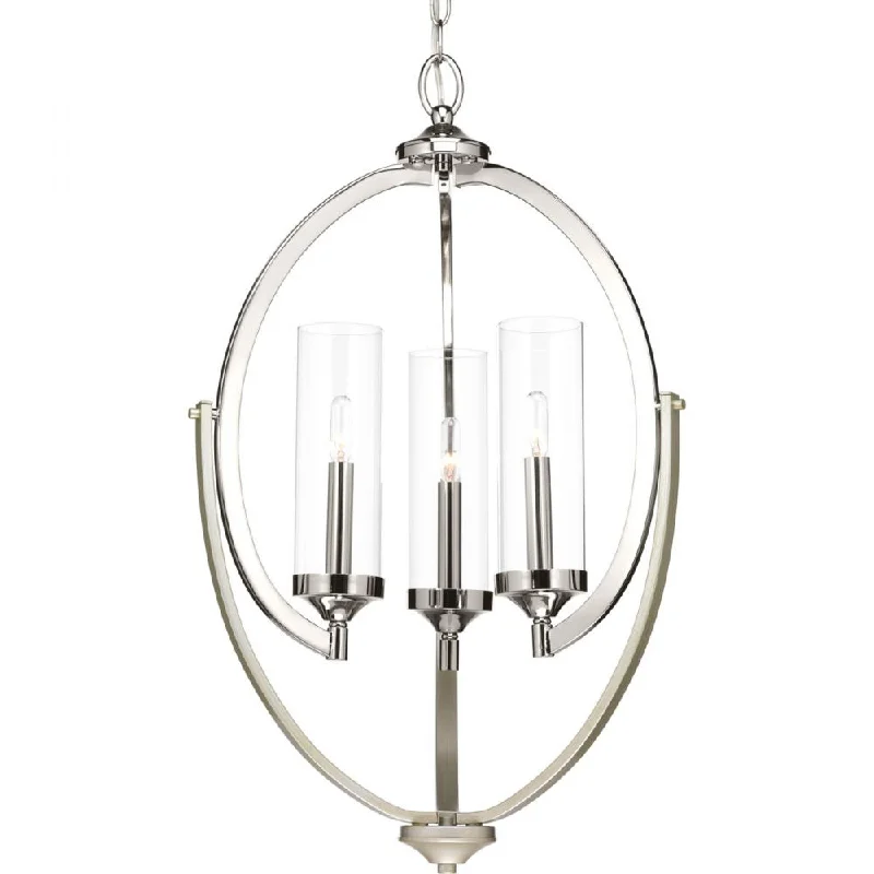 Chandeliers with Sputnik - Style Design for a Futuristic VibeChandeliers with Sputnik - Style Design for a Futuristic VibeEvoke Collection Three-Light Polished Nickel Clear Glass Luxe Chandelier Light