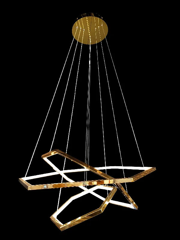 Chandeliers with Candle - Style Bulbs for a Classic AestheticChandeliers with Candle - Style Bulbs for a Classic AestheticLuxury Acrylic Chandelier 31" Wide Gold LED Multi- Light Pendant