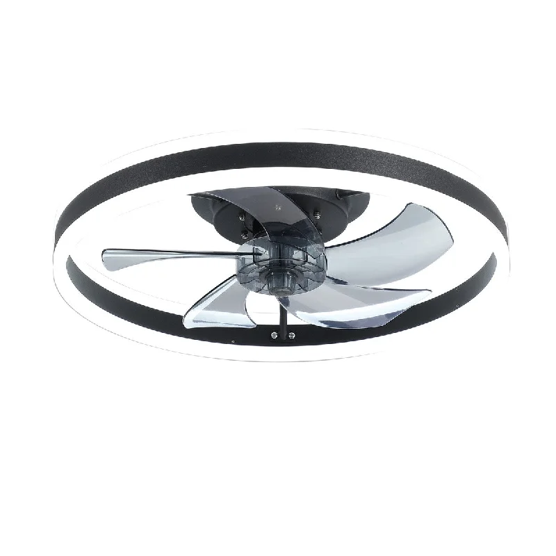 Chandeliers with Metal Frames in Silver FinishChandeliers with Metal Frames in Silver FinishLow Profile Ceiling Fans with Lights and Remote, Smart Bladeless LED Fan Light