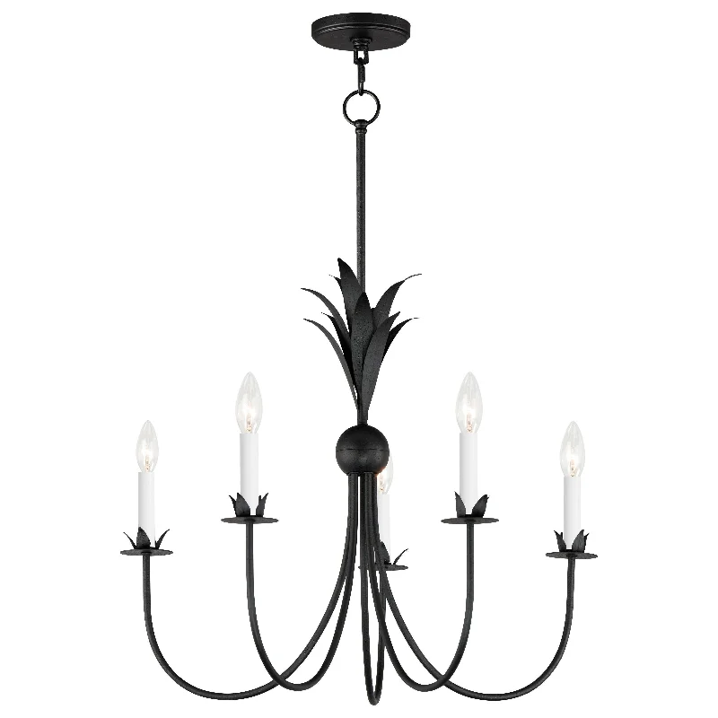 Chandeliers with Metal Frames in Black FinishChandeliers with Metal Frames in Black FinishPaloma 5-Light Chandelier