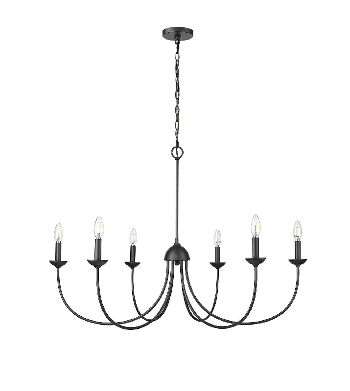 Chandeliers with Metal Frames in Bronze FinishChandeliers with Metal Frames in Bronze FinishHuxley Six Light Chandelier