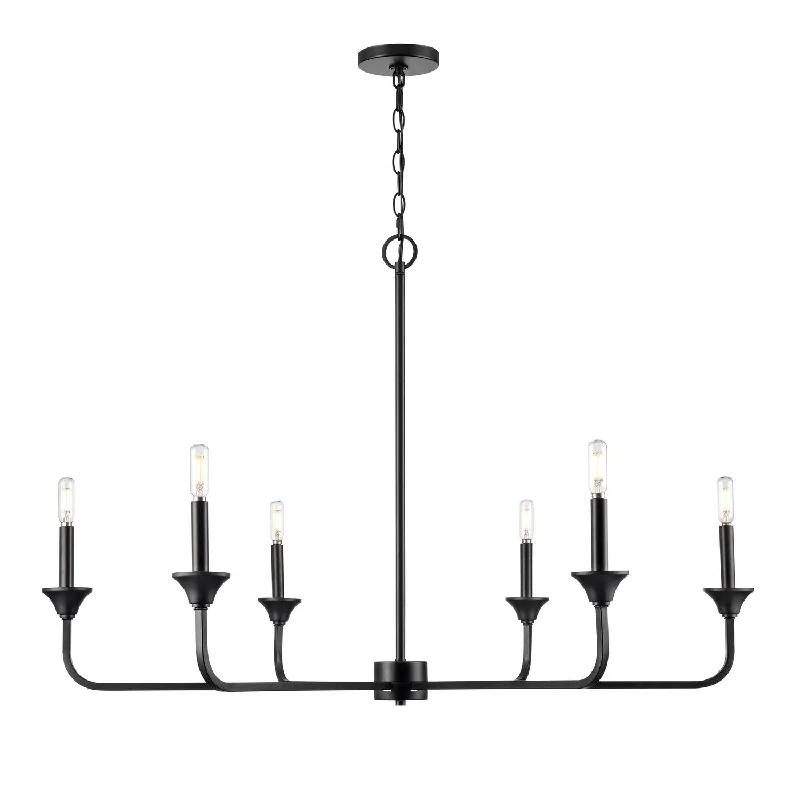 Chandeliers with Metal Frames in Bronze FinishChandeliers with Metal Frames in Bronze FinishHerring Six Light Chandelier