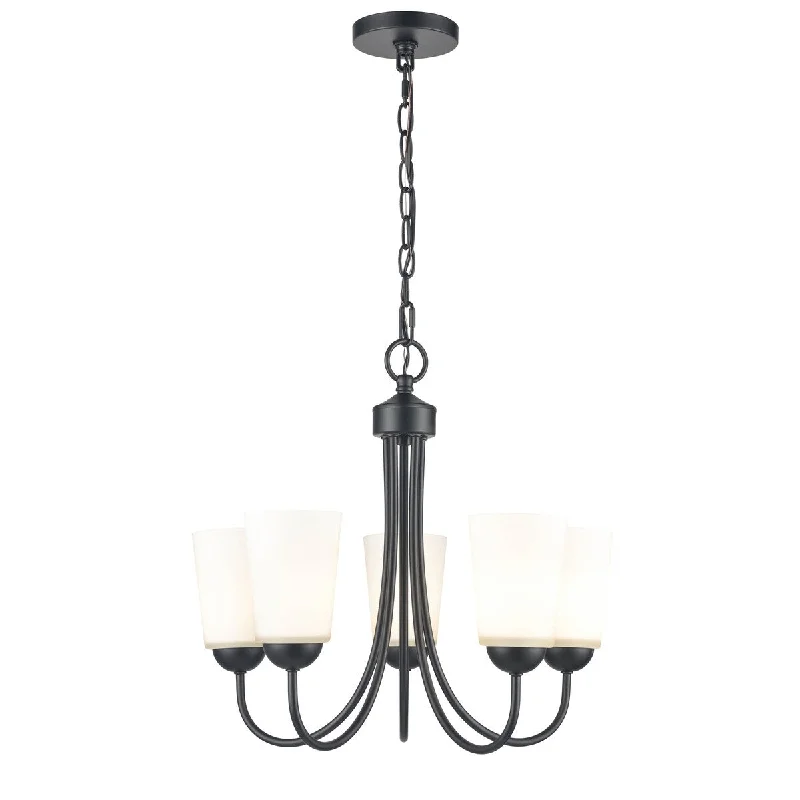 Chandeliers with Adjustable Arms for Directional LightingChandeliers with Adjustable Arms for Directional LightingMillennium Lighting Ivey Lake 5 Light Chandelier in Multiple Finishes with Frosted Glass Shades