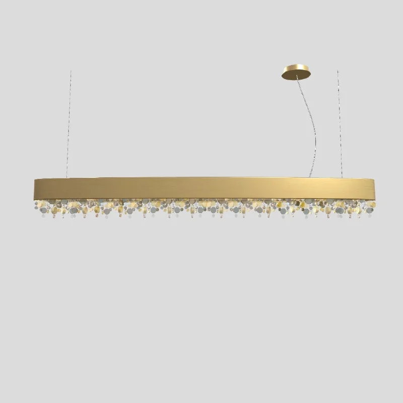 Burnished Frame Amber Pendants-Masiero