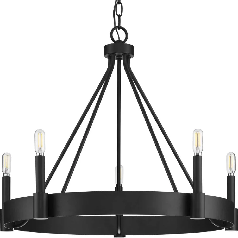 Chandeliers with Metal Frames in Black FinishChandeliers with Metal Frames in Black FinishP400318-31M 5-L CHANDLIER Chandeliers with Metal Frames in Black FinishChandeliers with Metal Frames in Black FinishP400318-31M 5-L CHANDLIER