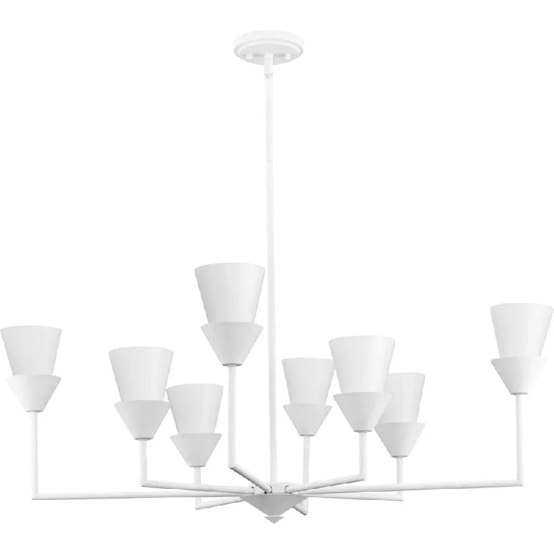 Chandeliers with Clear Crystal for a Sparkling EffectChandeliers with Clear Crystal for a Sparkling EffectPinellas Collection 14.37 in. Eight-Light White Plaster Contemporary Chandelier Chandeliers with Clear Crystal for a Sparkling EffectChandeliers with Clear Crystal for a Sparkling EffectPinellas Collection 14.37 in. Eight-Light White Plaster Contemporary Chandelier