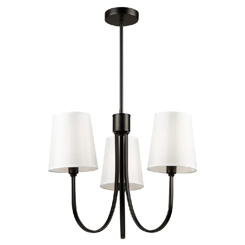 Chandeliers with Metal Frames in Copper FinishChandeliers with Metal Frames in Copper FinishRhythm 3 Light Chandelier Black