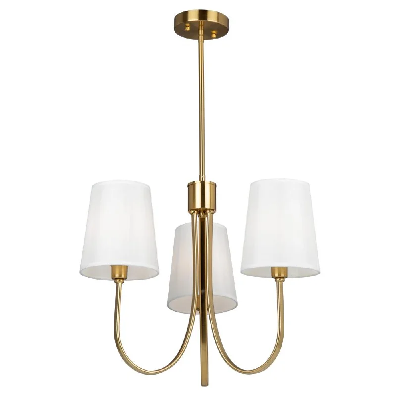 Chandeliers with Adjustable Arms for Directional LightingChandeliers with Adjustable Arms for Directional LightingRhythm 3 Light Chandelier Brushed Gold