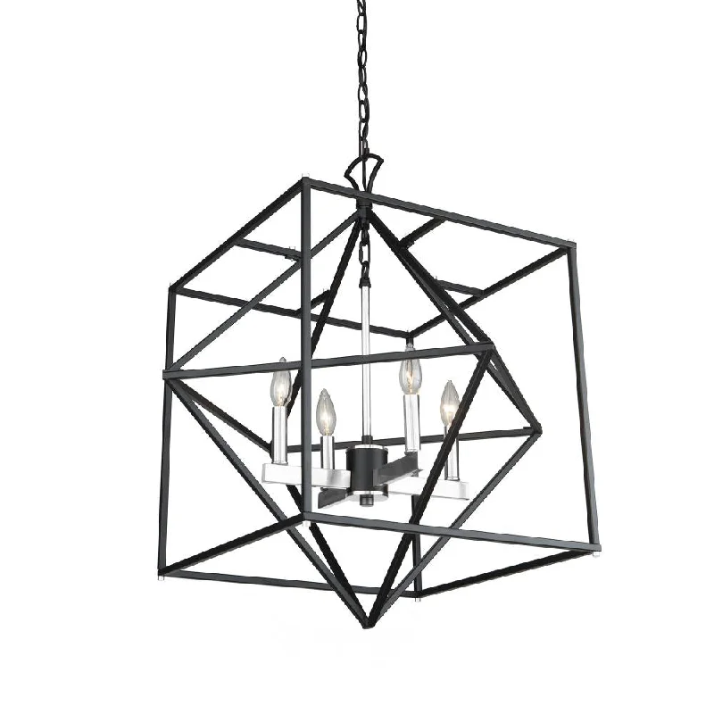 Chandeliers with Metal Frames in Bronze FinishChandeliers with Metal Frames in Bronze FinishRoxton 4 Light Chandelier (Matte Black & Polished Nickel) Chandeliers with Metal Frames in Bronze FinishChandeliers with Metal Frames in Bronze FinishRoxton 4 Light Chandelier (Matte Black & Polished Nickel)