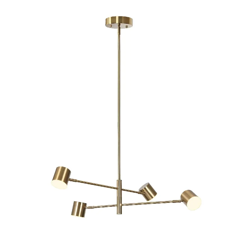 Mini Chandeliers for Adding Charm to Small SpacesMini Chandeliers for Adding Charm to Small SpacesSelaginella 4-Light Medium Brass LED Chandelier