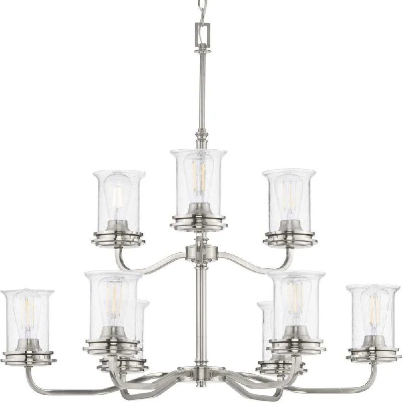 LED Chandeliers for Energy - Efficient LightingLED Chandeliers for Energy - Efficient LightingWinslett Collection Nine-Light Brushed Nickel Clear Seeded Glass Coastal Chandelier Light LED Chandeliers for Energy - Efficient LightingLED Chandeliers for Energy - Efficient LightingWinslett Collection Nine-Light Brushed Nickel Clear Seeded Glass Coastal Chandelier Light