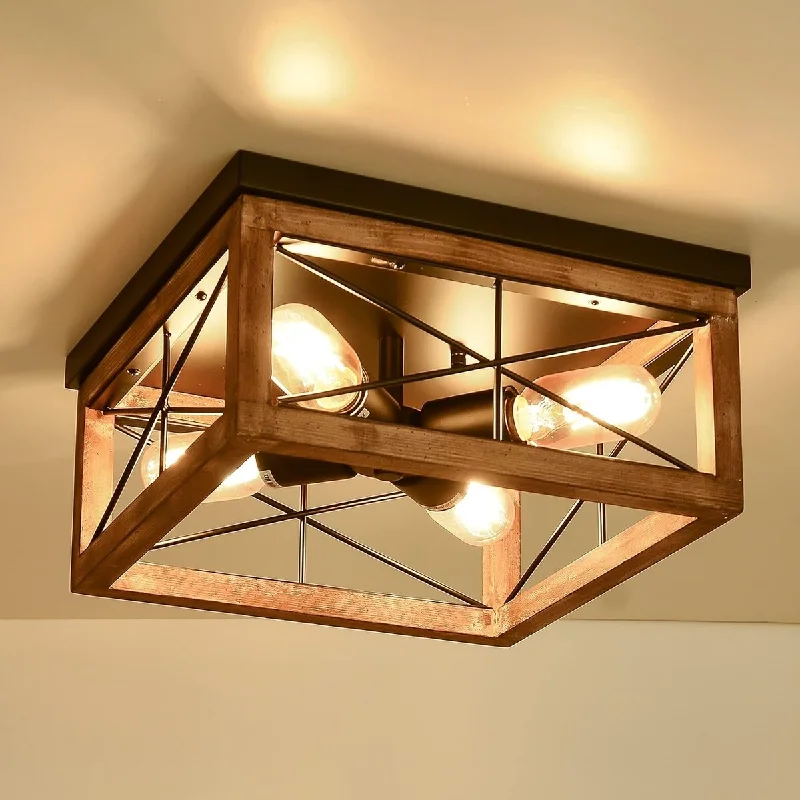 LED Chandeliers for Energy - Efficient LightingLED Chandeliers for Energy - Efficient LightingWooden Flush Mount Ceiling Lights, 4-Light Farmhouse Close to Ceiling Lighting Fixtures LED Chandeliers for Energy - Efficient LightingLED Chandeliers for Energy - Efficient LightingWooden Flush Mount Ceiling Lights, 4-Light Farmhouse Close to Ceiling Lighting Fixtures