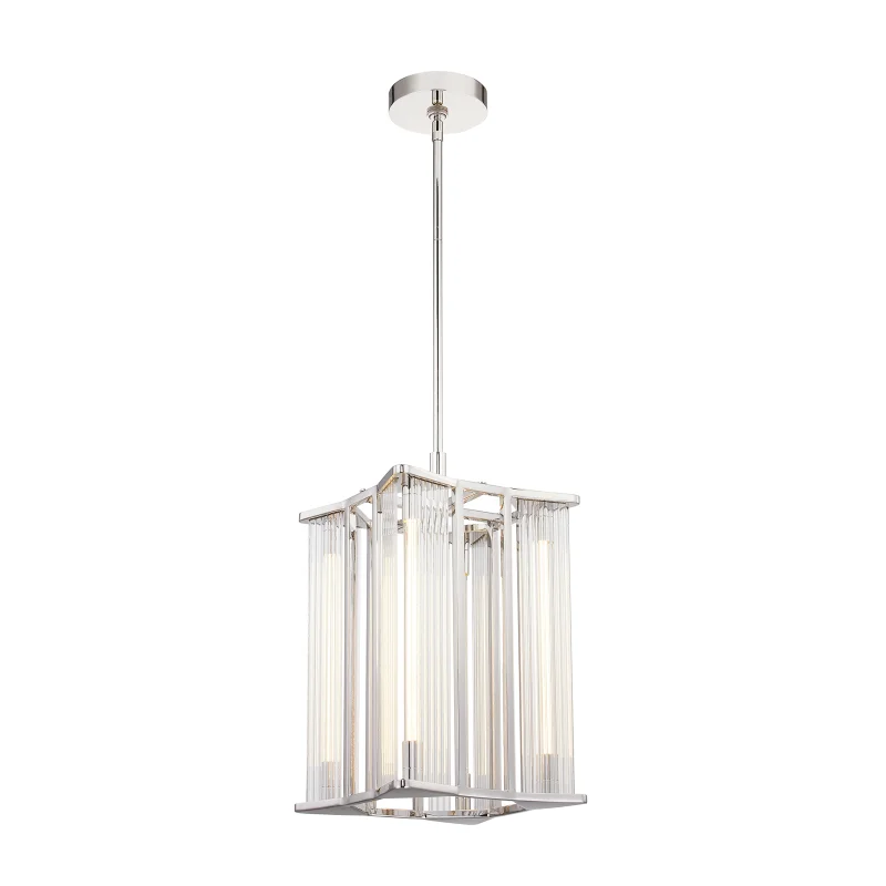 Tropical - Themed Ceiling Lights with Palm - Leaf Shapes and Rattan WrapsTropical - Themed Ceiling Lights with Palm - Leaf Shapes and Rattan WrapsAlora PD339415 Sabre 4-lt 11" LED Pendant