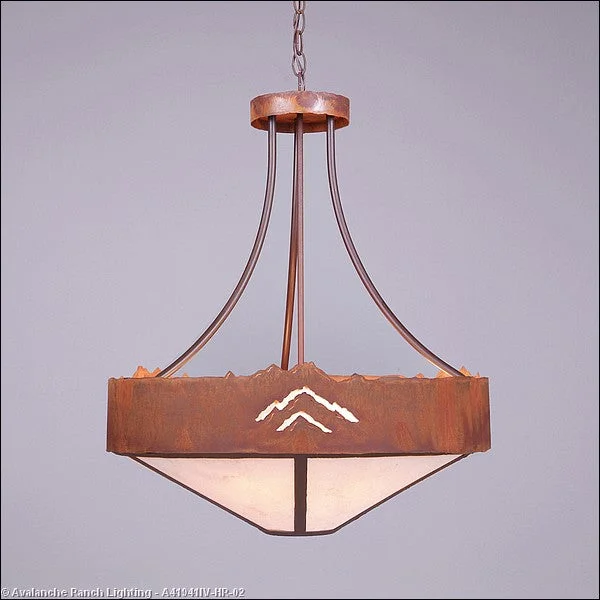 Metal Ceiling Lights in Brass, Copper, Stainless Steel, and IronMetal Ceiling Lights in Brass, Copper, Stainless Steel, and IronAvalanche Ranch Ridgemont-Mountain Cutout A41941IV-HR-02 Pendant Light - Rust Patina Metal Ceiling Lights in Brass, Copper, Stainless Steel, and IronMetal Ceiling Lights in Brass, Copper, Stainless Steel, and IronAvalanche Ranch Ridgemont-Mountain Cutout A41941IV-HR-02 Pendant Light - Rust Patina