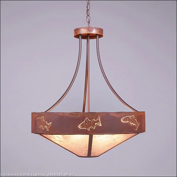 Art Nouveau Ceiling Lights with Organic, Flowing ShapesArt Nouveau Ceiling Lights with Organic, Flowing ShapesAvalanche Ranch Ridgemont-Fish Cutout A41962AL-HR-02 Pendant Light - Rust Patina Art Nouveau Ceiling Lights with Organic, Flowing ShapesArt Nouveau Ceiling Lights with Organic, Flowing ShapesAvalanche Ranch Ridgemont-Fish Cutout A41962AL-HR-02 Pendant Light - Rust Patina