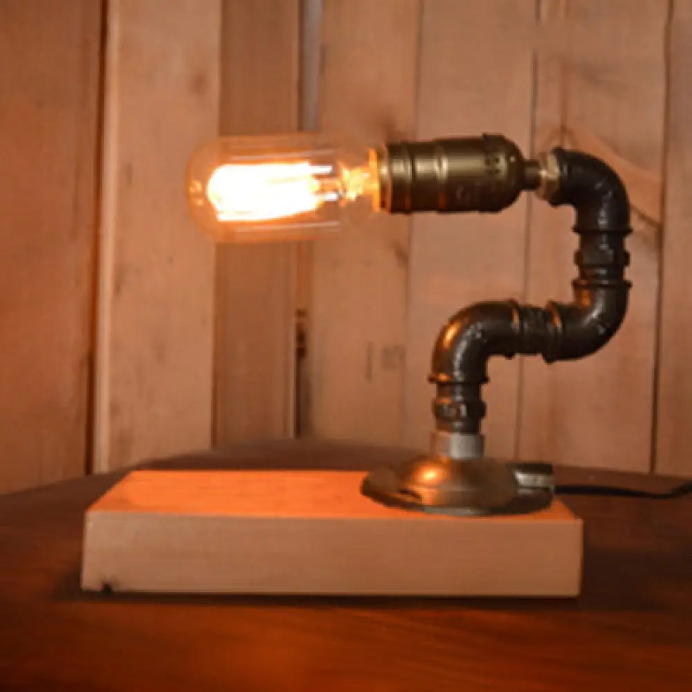 victorian style table lamps with ornate details for traditional homesvictorian style table lamps with ornate details for traditional homesIndustrial Brass Finish Curved Pipe Table Lamp with Wooden Base - 1 Light Metal Lighting Fixture