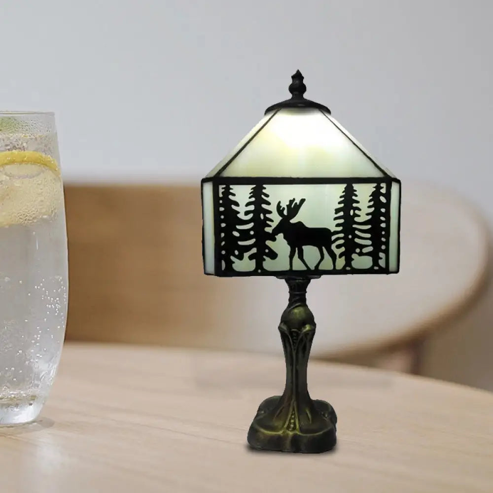 rustic farmhouse table lamps for cozy kitchensrustic farmhouse table lamps for cozy kitchensDeer Table Lamp - Rustic Lodge Style Indoor Lighting with White Glass Shade