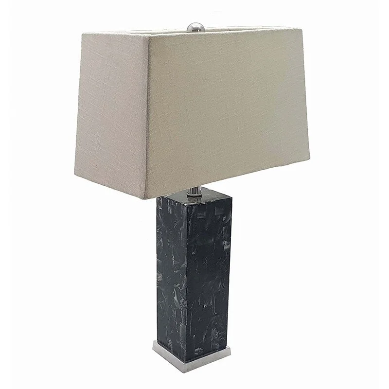 coastal style table lamps with nautical elements for beach housescoastal style table lamps with nautical elements for beach houses18x8x22" Square Blue Resin Inlay Table Lamp With ShadeBlack