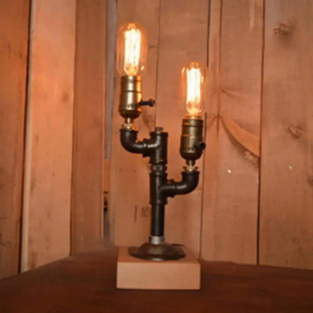 marble table lamps with a luxurious veined pattern for high end decormarble table lamps with a luxurious veined pattern for high end decorIndustrial Black Metallic Standing Lamp: 2-Light Plumbing Pipe Table Lighting with Exposed Bulbs