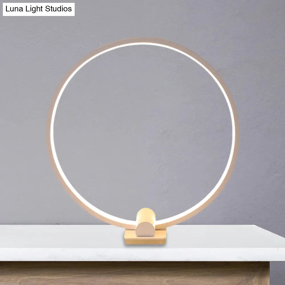 glass table lamps with a frosted surface for soft light diffusionglass table lamps with a frosted surface for soft light diffusionMinimalistic Annular Task Lamp: Metallic White/Coffee LED Reading Table Lighting in Warm/White Light