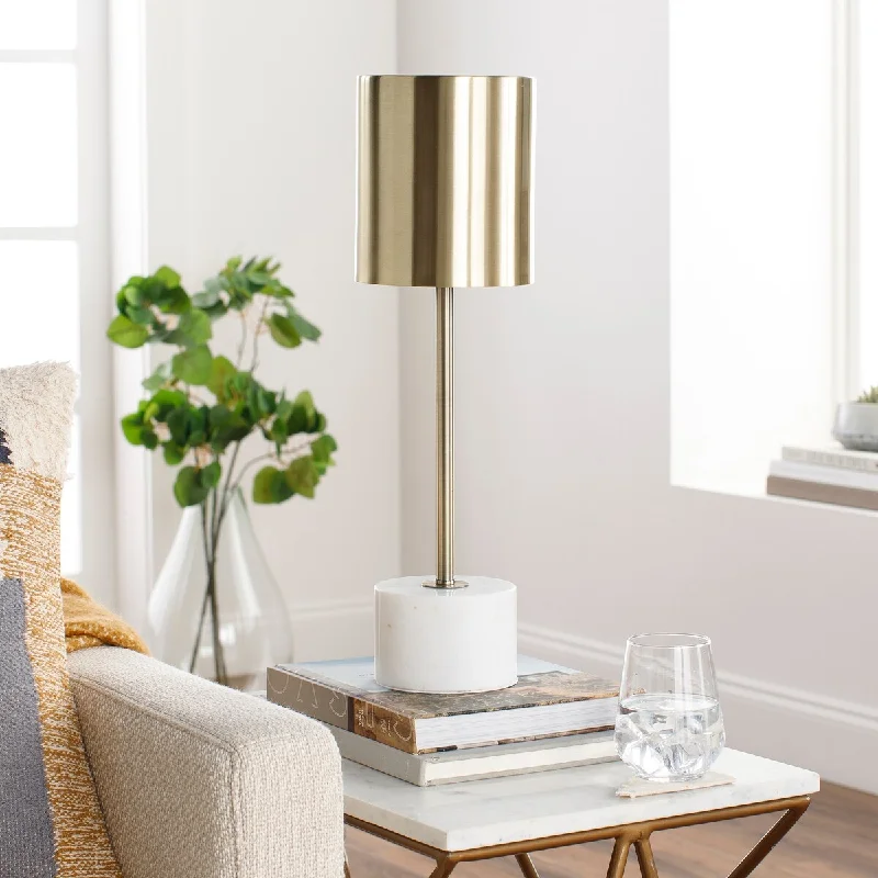 leather table lamps with a distressed texture for a rugged charmleather table lamps with a distressed texture for a rugged charmArtistic Weavers Tourtiere Marble and Metal Modern Table Lamp - 20"H x 6"W x 6"D
