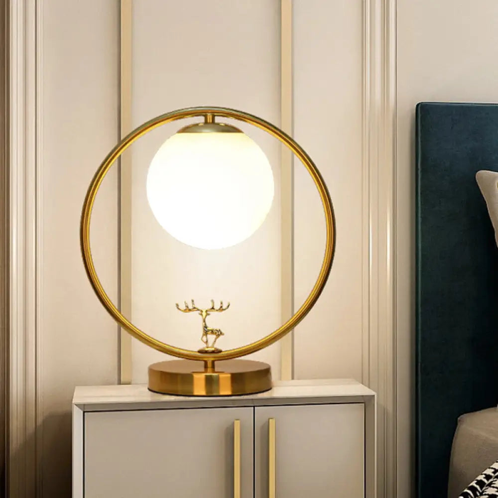 coastal style table lamps with nautical elements for beach housescoastal style table lamps with nautical elements for beach housesRetro Opal Glass Deer Desk Lamp – Gold Metal Base, Bedside Nightstand Light