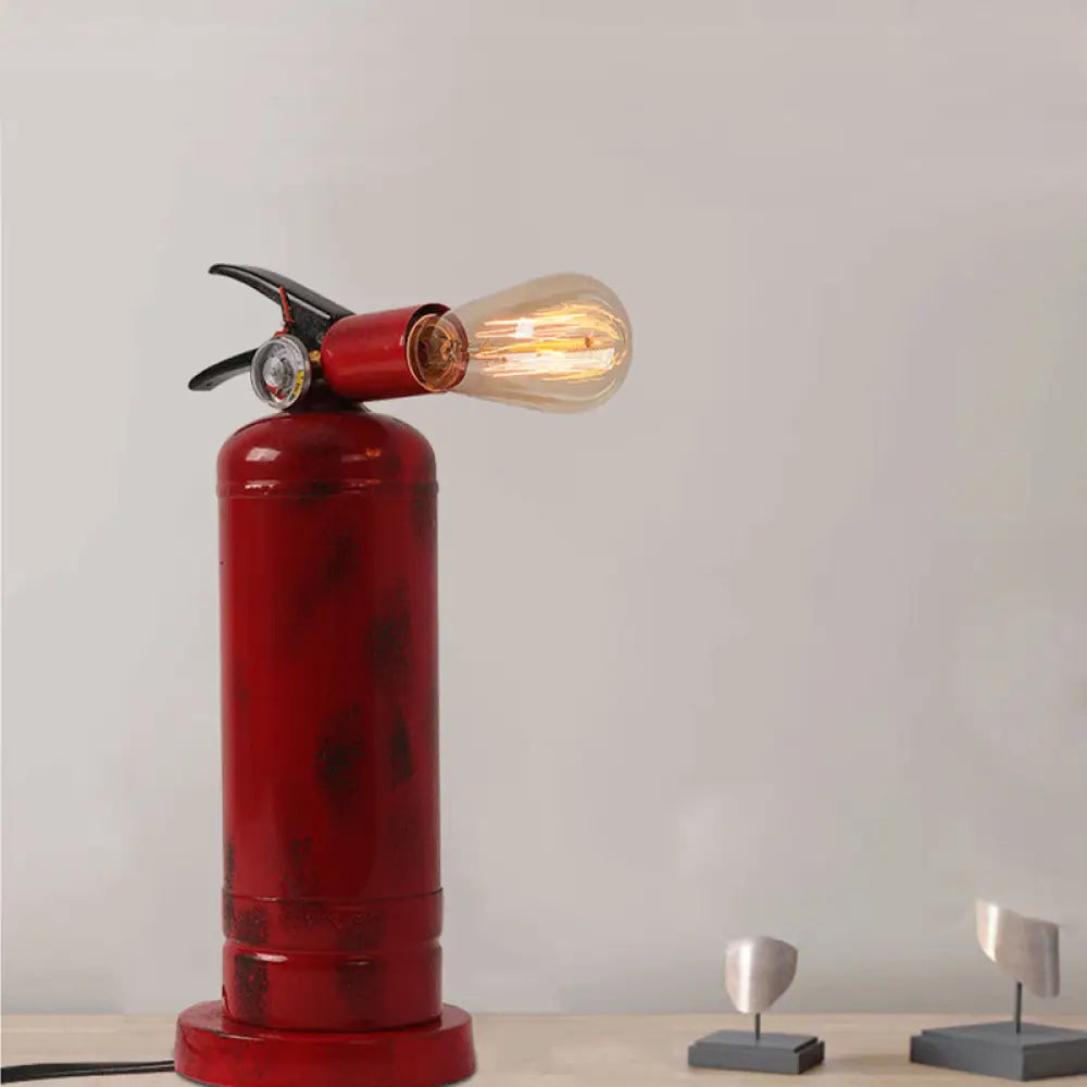 ceramic table lamps with hand painted designs for an artistic touchceramic table lamps with hand painted designs for an artistic touchBistro Fire Extinguisher Shaped Metal Table Lamp with Red Finish and Plug-In Cord