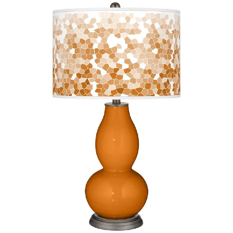 coastal style table lamps with nautical elements for beach housescoastal style table lamps with nautical elements for beach housesCinnamon Spice Mosaic Giclee Double Gourd Table Lamp - 16" x 29"