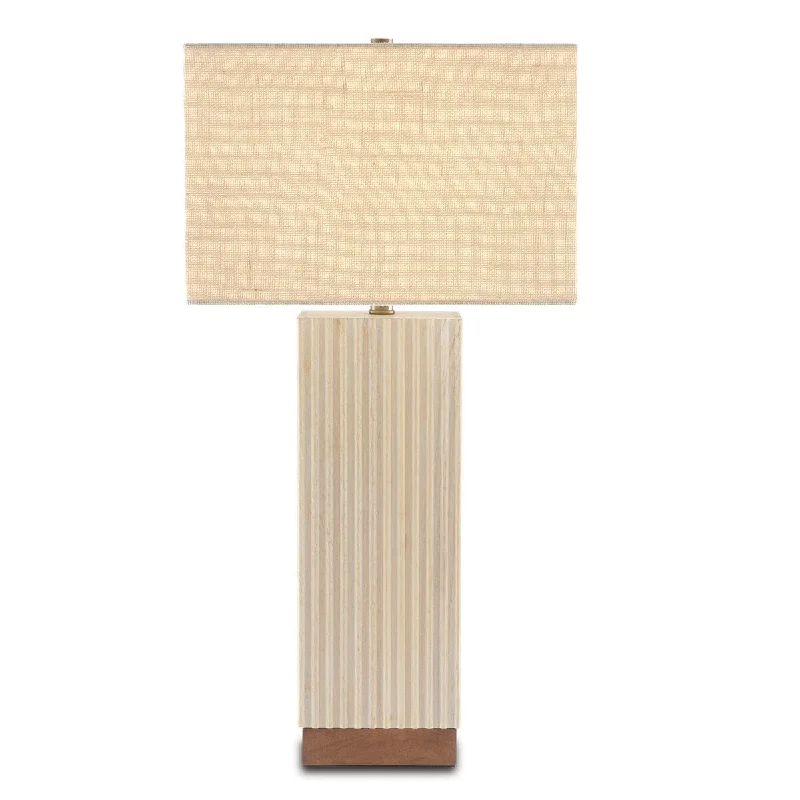 wooden table lamps with natural grain for a warm and organic feelwooden table lamps with natural grain for a warm and organic feelCurrey & Company Dalmeny Table Lamp - 30.25"h x 15.5"w x 15.5"d