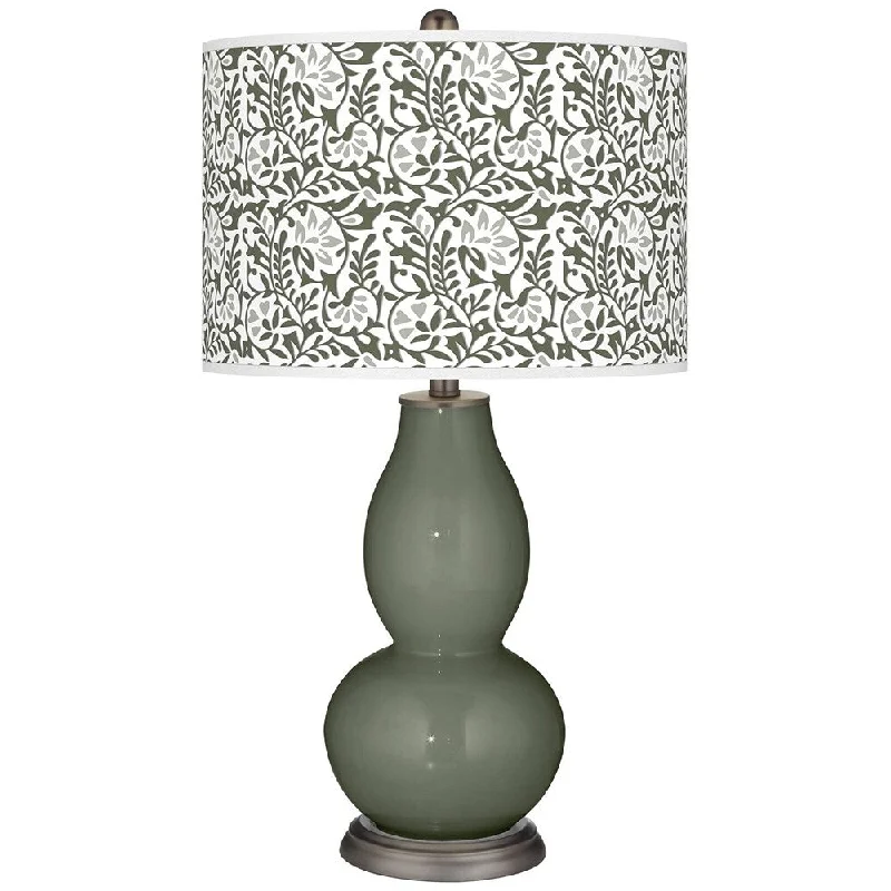 glass table lamps with a frosted surface for soft light diffusionglass table lamps with a frosted surface for soft light diffusionDeep Lichen Green Gardenia Double Gourd Table Lamp - 16" x 29"
