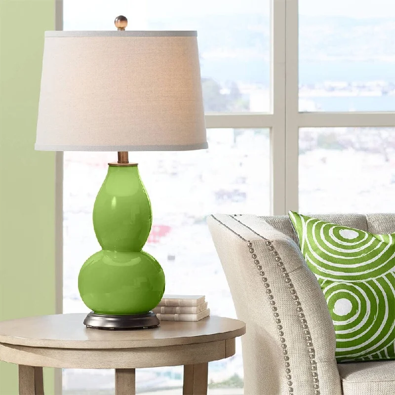 leather table lamps with a distressed texture for a rugged charmleather table lamps with a distressed texture for a rugged charmDouble Gourd Table Lamp - 16" x 29"