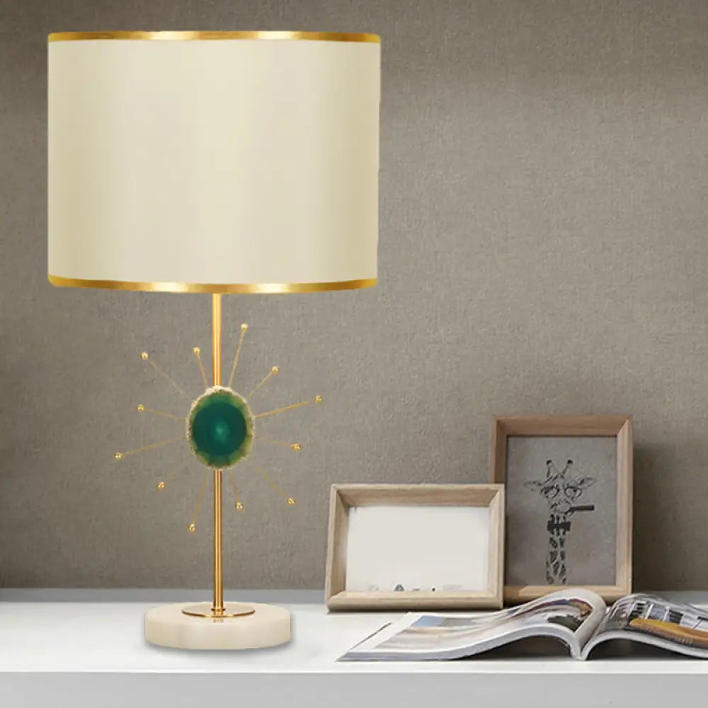 rustic farmhouse table lamps for cozy kitchensrustic farmhouse table lamps for cozy kitchensContemporary White Table Light with Agate Deco and Night Lighting
