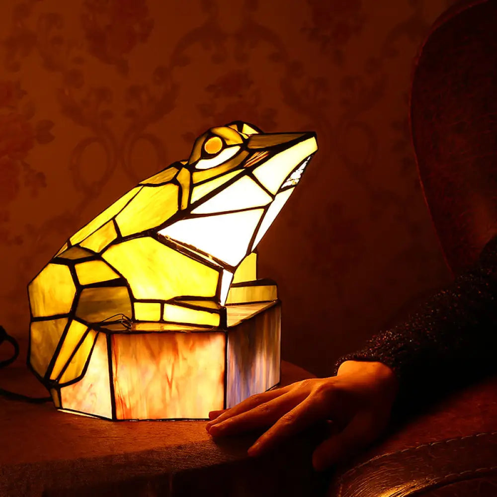 fabric table lamps with a linen shade for a relaxed and breathable lookfabric table lamps with a linen shade for a relaxed and breathable lookLodge Stained Glass Frog Accent Lamp - 1 Light Table Lamp for Bar