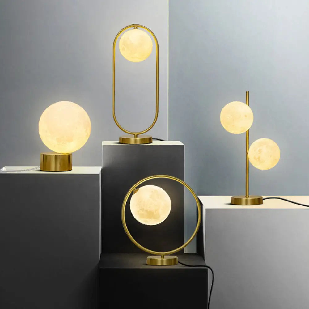 gothic style table lamps with dark finishes for a mysterious lookgothic style table lamps with dark finishes for a mysterious lookMinimalist Gold Metal Nightstand Lamp with Moon Glass Shade