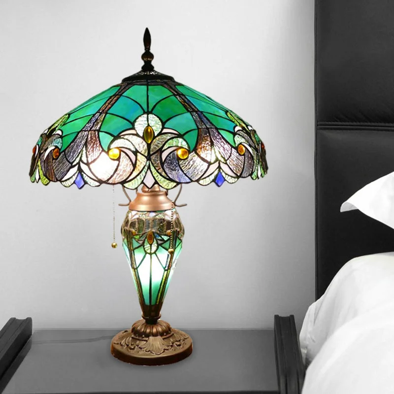 glass table lamps with a frosted surface for soft light diffusionglass table lamps with a frosted surface for soft light diffusionHand Cut Glass Green Scalloped Dome Night Lamp with Teardrop Base - 3 Lights Task Lighting