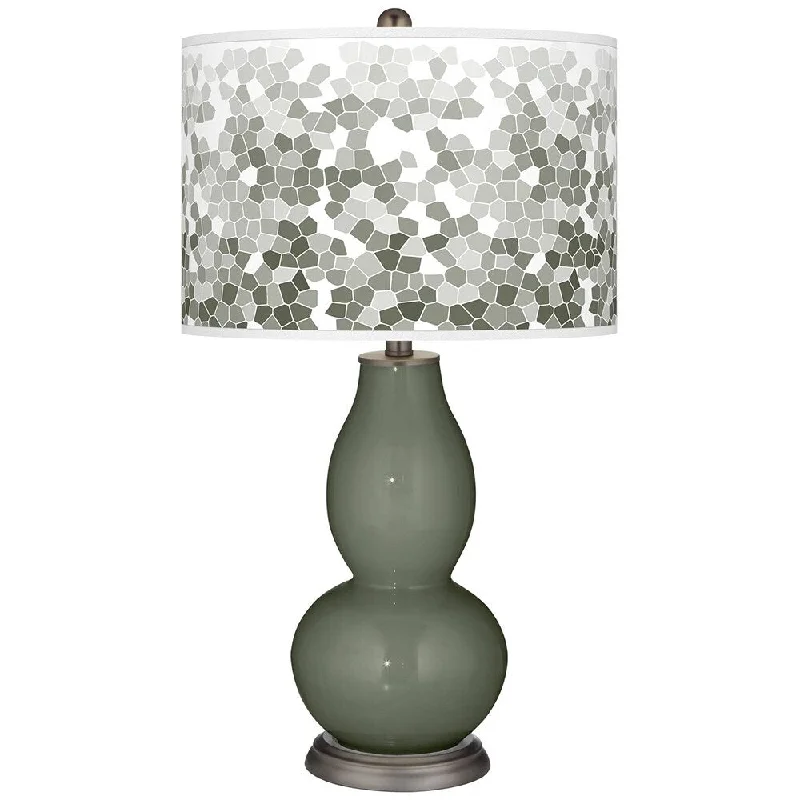 industrial style table lamps with exposed bulbs for loft apartmentsindustrial style table lamps with exposed bulbs for loft apartmentsGreen Mosaic Giclee Double Gourd Table Lamp - 16" x 29"