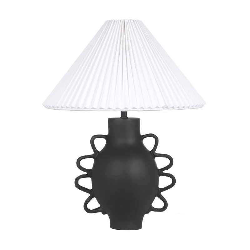 leather table lamps with a distressed texture for a rugged charmleather table lamps with a distressed texture for a rugged charmHazza Pleated Table Lamp