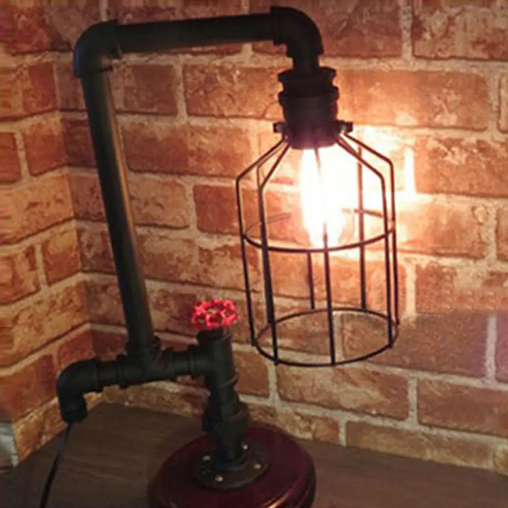 ceramic table lamps with hand painted designs for an artistic touchceramic table lamps with hand painted designs for an artistic touchIndustrial Birdcage Standing Table Light with Pipe and Valve - Black Metal Lamp with 1 Light
