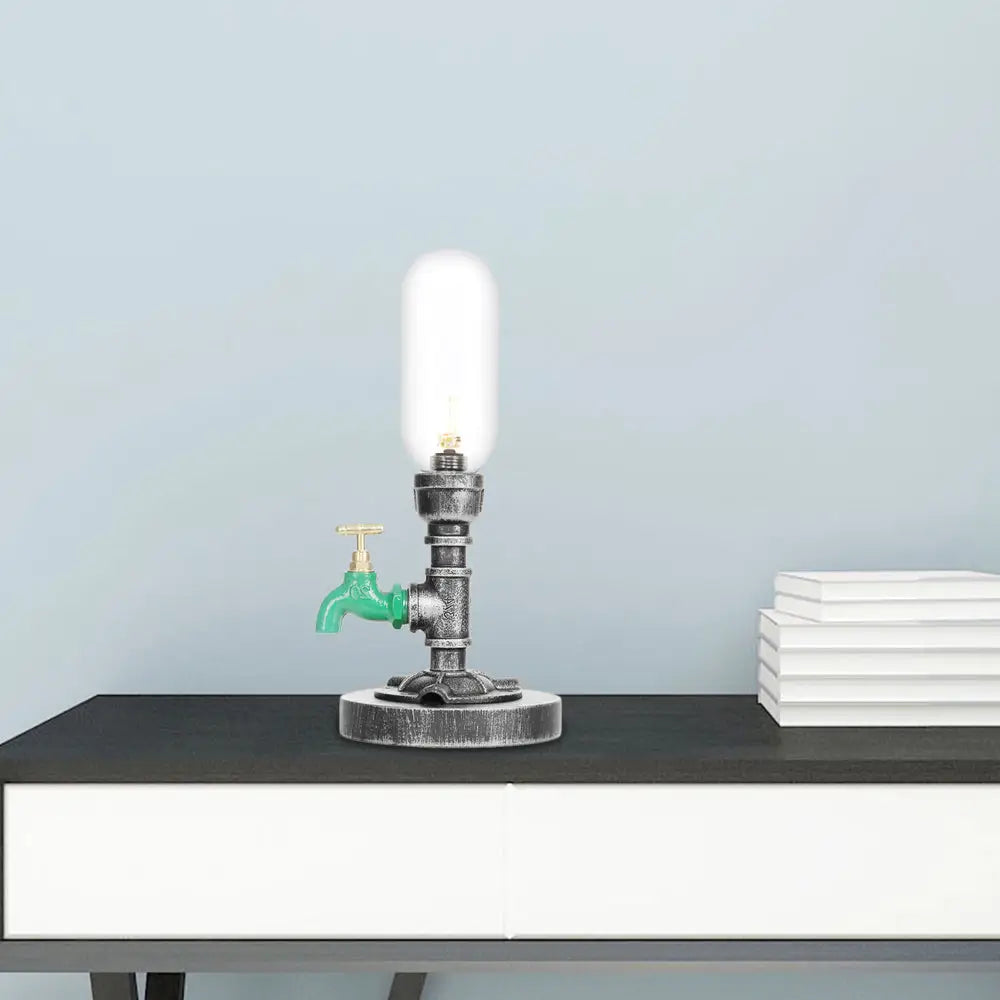 industrial style table lamps with exposed bulbs for loft apartmentsindustrial style table lamps with exposed bulbs for loft apartmentsIndustrial Capsule Shade Table Light with LED Bulbs and Water Tap Deco for Living Room