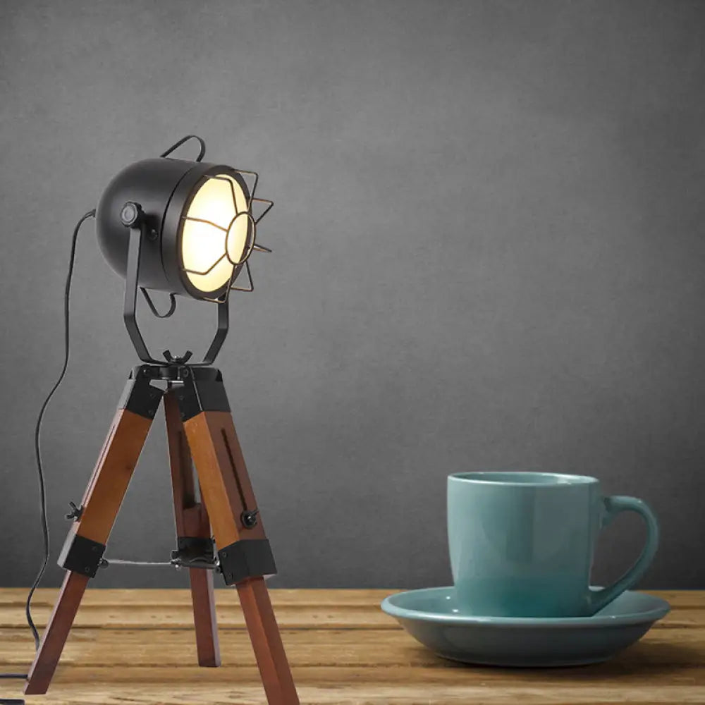 gothic style table lamps with dark finishes for a mysterious lookgothic style table lamps with dark finishes for a mysterious lookIndustrial Loft Desk Lamp with Tripod, Metal and Wood Table Light in Brown