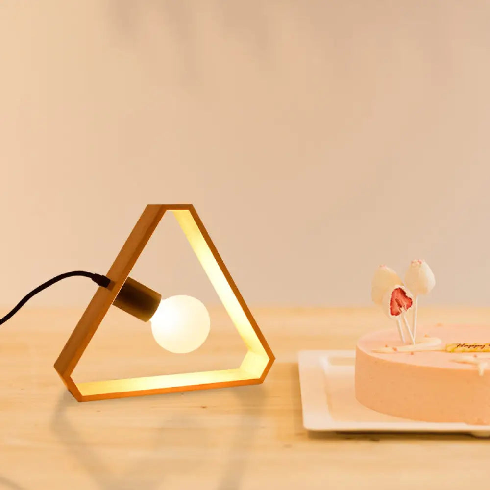bohemian table lamps with colorful patterns for eclectic bedroomsbohemian table lamps with colorful patterns for eclectic bedroomsIndustrial Loft Triangle Table Light with Wooden Frame - Bedroom Standing Light