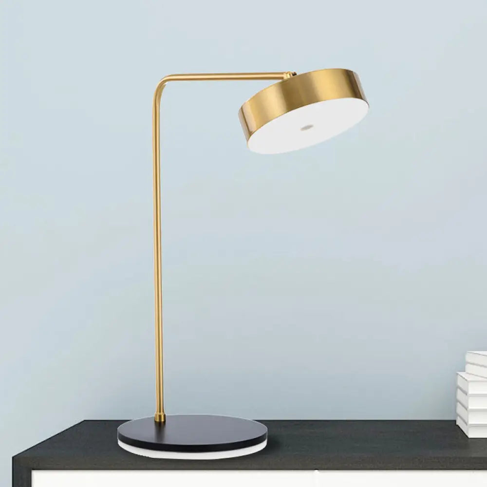 wooden table lamps with natural grain for a warm and organic feelwooden table lamps with natural grain for a warm and organic feelContemporary Round Shade Desk Lamp - Metallic 1-Light Black/Gold Lighting for Bedroom