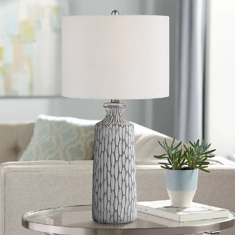 modern minimalist table lamps for contemporary living roomsmodern minimalist table lamps for contemporary living roomsModern Coastal Table Lamp 26 1/4" High Gray White Wash Ceramic - 14" x 26"