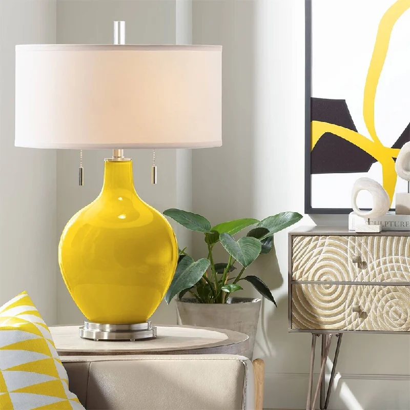 mid century modern table lamps with iconic designs for a stylish studymid century modern table lamps with iconic designs for a stylish studyModern Table Lamp 28" Tall Citrus Yellow Glass for Bedroom Living Room - 18" x 29"